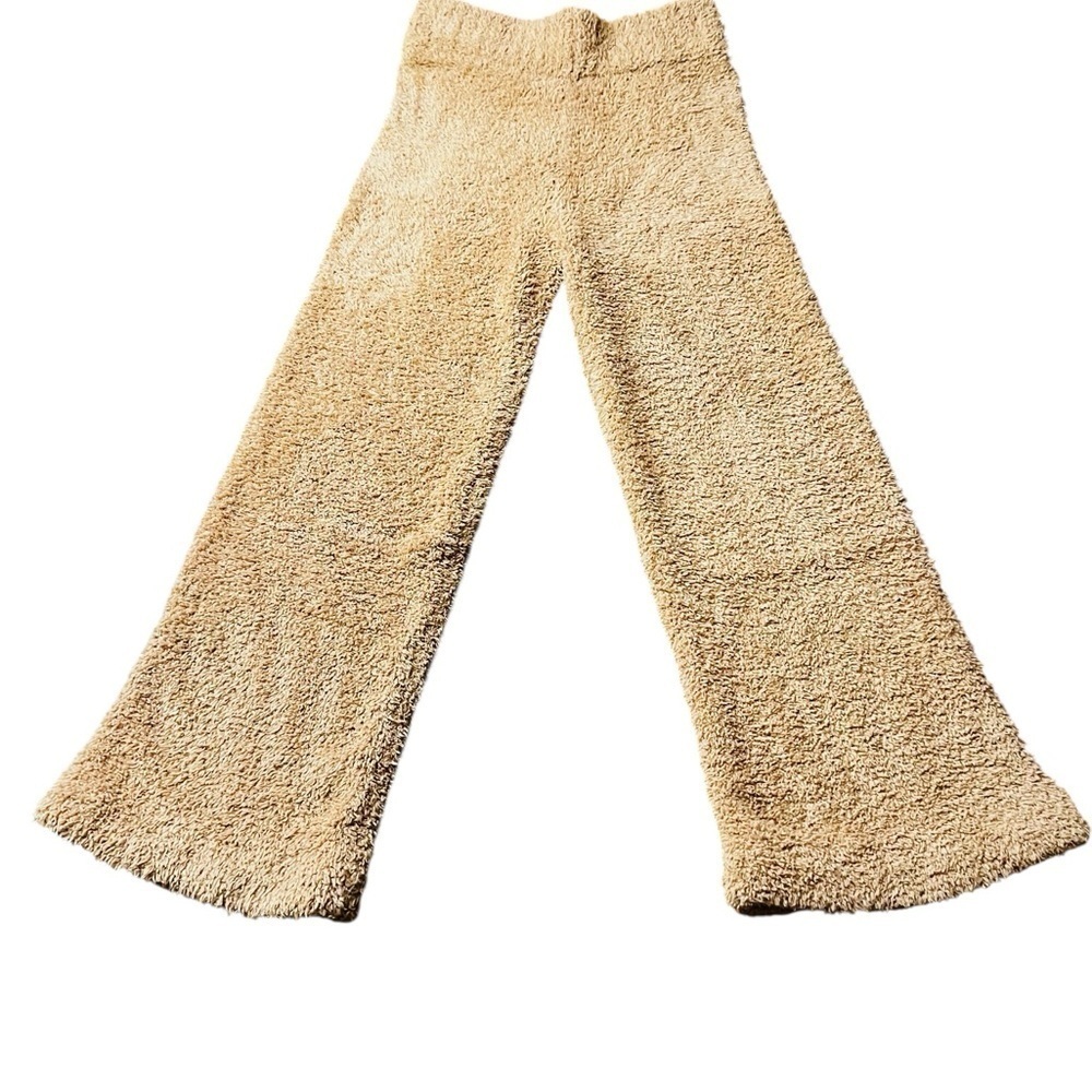 SKIMS Tan High Waisted Fuzzy Leisure Pants Size S/M